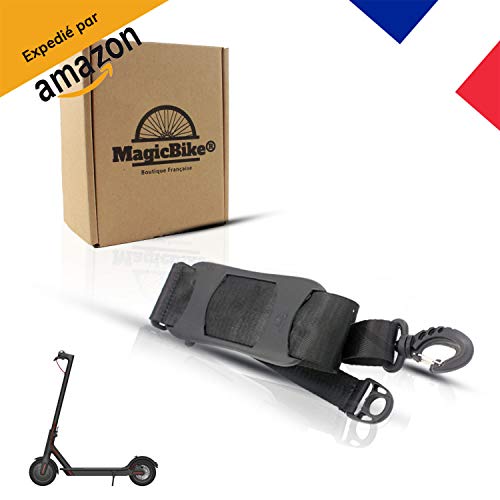 MagicBike® Sangle de Transport Trottinette Electrique Xiaomi m365 /Vélo/Poussette/Draisienne avec Picots de Massage sur Epaulette.Jusqu'à 40 kg de Poids de Charge - Réglage 1,10 à 1,85 m de Longueur