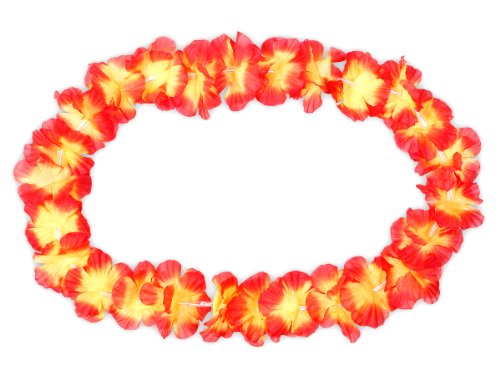 Alsino 12 STK. Hawaiiketten Hula Ketten Blumenketten orange HK-05