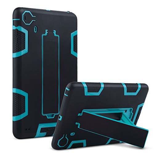iPad Mini Case, iPad Mini 2/3 Case - ULAK 3in1 Hybrid Shockproof Kickstand Case für iPad Mini 1/2/3 (Schwarz+Blau)