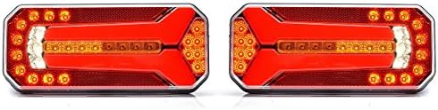 2 x LED Rear Light With DYNAMIC TURN SIGNAL Tail Set For Truck Trailer HGV Lorry Camper Chassis Motorhome 12V 24V E-MARKED Made in EU