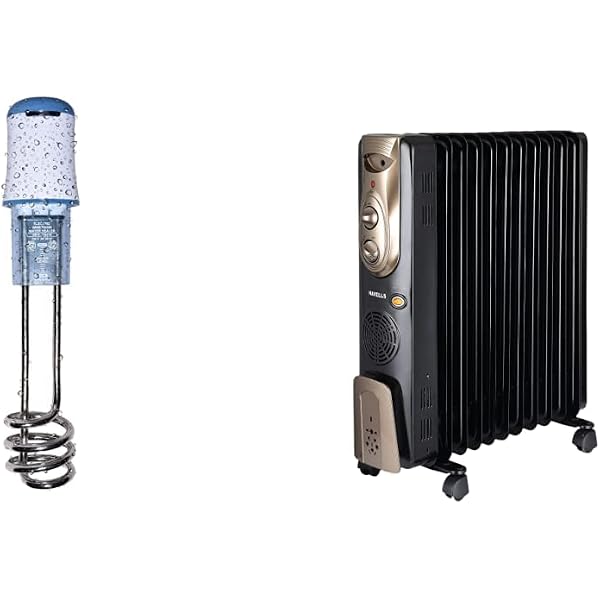 Havells Immersion HB15 1500 Watt (White Blue) u0026 Havells OFR - 11Fin 2900-Watt  PTC Fan Heater (Black) : Amazon.in: Home u0026 Kitchen
