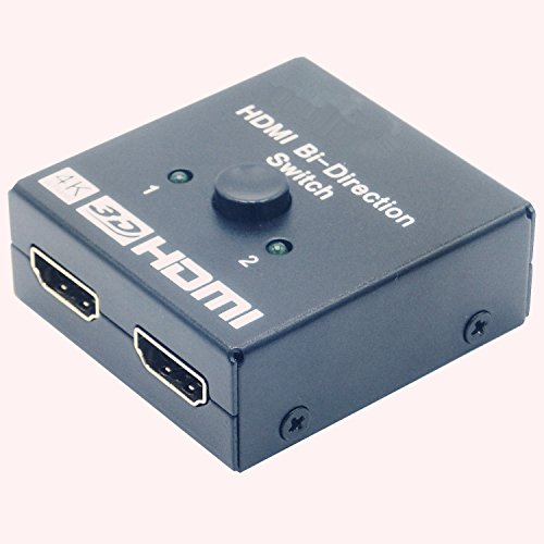 cleartech HDMI Switch 2 x 1 bidirektionalen 2-Port HDMI Switch | HDMI Switch | Full-HD 1080p/UHD 2160p (4 K) | Frequenzbereich 50/60 Hz | 5 V | 3D-fähig | HDCP | CEC | Arc | HEC | Deep Color | Plug & Play - 2