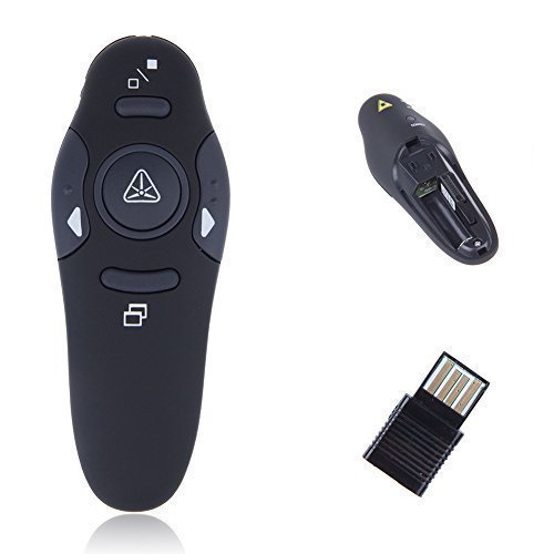 Preisvergleich Produktbild MP power ® Schnurloser Presenter mit rotem Laserpointer - Kabellose Powerpoint Fernbedienung Unterstützte Betriebssysteme: Windows 8, 7, Vista, XP, Mac OS & Linux