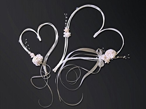 Dekoelement Rattanherzen Creme 2Stk.