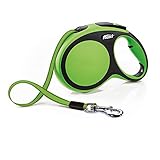 gummierte hundeleine 5m Flexi New Comfort Gurt M Rosa 5M-25 kg