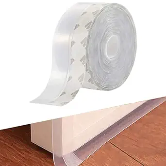 Nasmodo Door Tape for Seal and Window Sealing Tapes Door Strips Door Weather Seal Bottom Door Seal Rubber Door Tape for Insects (3 METER, WHITE -25MM)