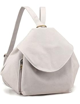 Nlyefa Damen Mädchen Canvas Vintag multifunktionale Rucksack Umhängetasche
