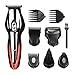 Produktbild DSAEFG Men's Pro Hair Trimmer, Beard Trimmer Set Nose Hair Trimmer USB Rechargeable 6 in 1 (Farbe : Rot)
