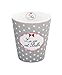 Produktbild Krasilnikoff - Becher - Mug - Tasse - 'La Vie est Belle' - grau mit weißen Punkten - Höhe 10 cm