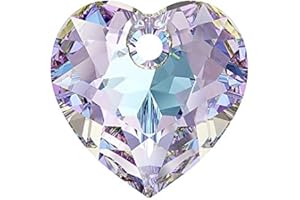 ‎BOHEMIA CRYSTAL VALLEY 1 stk SWAROVSKI CRYSTALS pendant Heart Cut 6432 crystal stone with hole, 14.5 x 14.5 mm Crystal Vitrail Light (Swarovski-Kristalle Anhänger Herzschnitt 6432 Kristallstein mit Loch Vitrail)