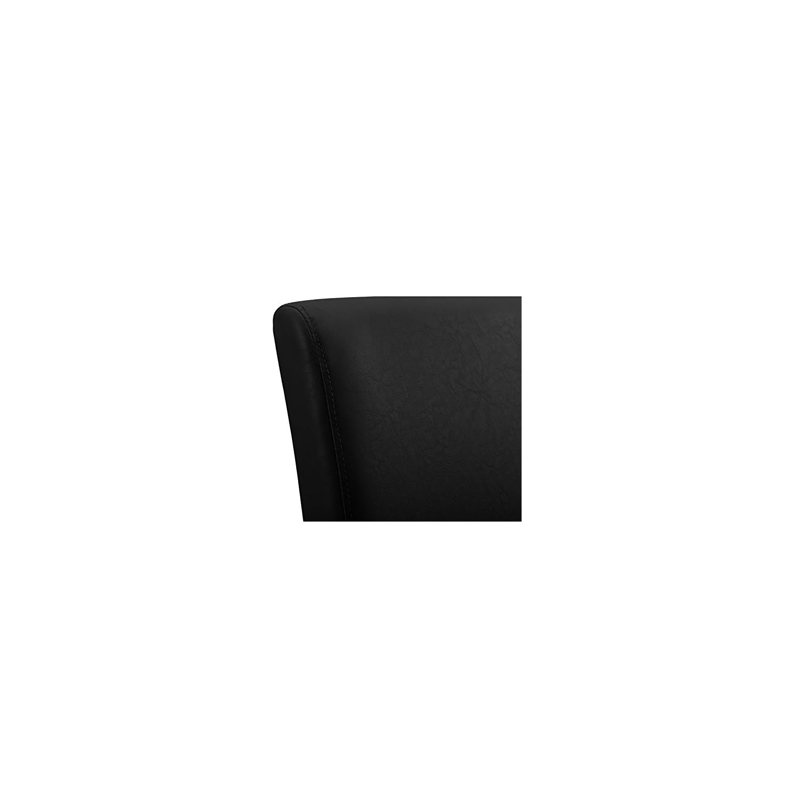 [en.casa] Esstisch Eiche weiß mit 6 Stühlen schwarz Kunstleder