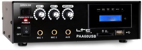 LTC PAA60USB USB Karaoke PA Amplifier SD MP3-12V