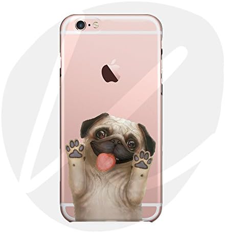 Sleeping bear)iPhone 7/iPhone 8 Case Cover, Lovely Pet Cute Animal Cartoon Little Dog (Pug) phone Case Cover,Slim,Shock-Absorption Bumper,Anti-Scratch TPU Soft Case Cover, with Lanyard-Pug
