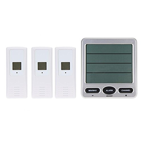 Wireless LCD Wetter Thermometer Temperature Innen / Außen 8 Kanal Thermo Hygrometer - 7