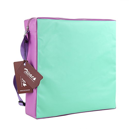 Zicac Dismountable Adjustable Quick Wipe Clean Synthetic Leather Baby Toddler Infant Harness Cushion Dining Chair On the Go Chair Seat Bag Travel Storage Chair(Green)