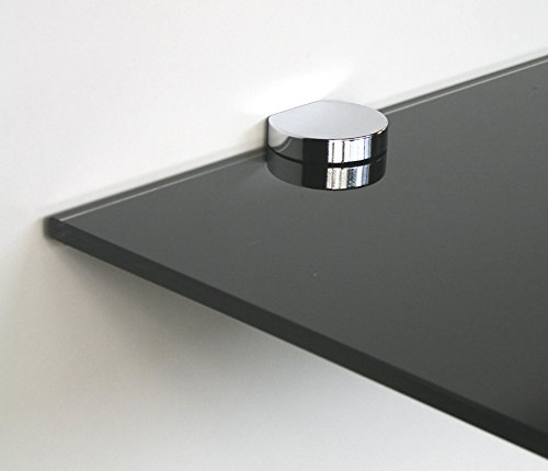 10 mm Glasregal Wandregal 40×15 cm schwarz lackiertes Glas, Clip BASKET3 Schwarz - 3