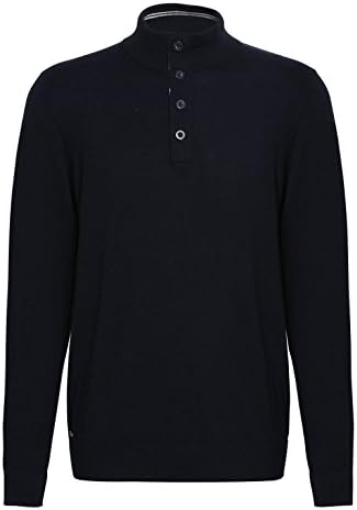 Affordable Fashion Mens Oxford Woven Fabric Jumper Dark Navy RP S