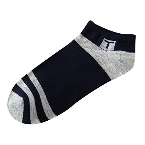Preisvergleich Produktbild QUINTRA Socken Unisex Streifen Patchwork Unsichtbare kurze Socken Lässige Haltbarkeit Baumwoll-Sportsocken