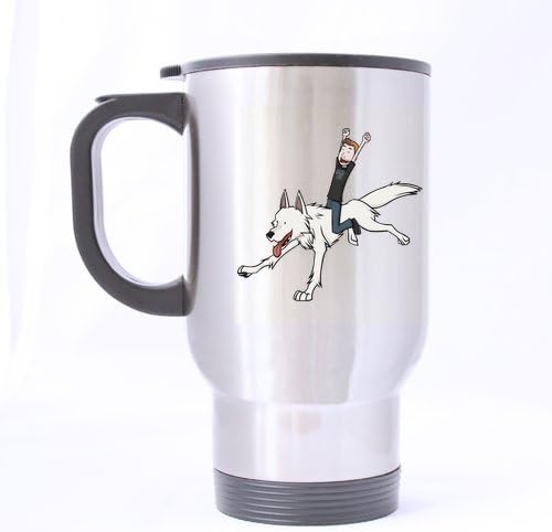 Game Thrones Direwolves Custom Personalized Silver Travel Mug Sports Bottle Coffee Mugs Office Home Cup 14 OZ Two Sides Printed