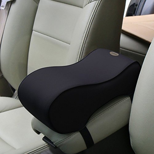 Cojín del apoyabrazos del coche, consola del apoyabrazos del coche de la espuma de la memoria Timorn, almohada del apoyabrazos de la consola del centro del coche (negro)