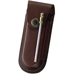 Herbertz Étui en Cuir pour Opinel Couteau n ° 9, Slime de Line 10, Champignon, Couteau Jardinier, Marron, avec Fusil