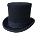 Produktbild GEMVIE Herren Zylinderhut Schwarz Wollfilz Hut Party Fasching Karneval XL Umfang 60-62cm