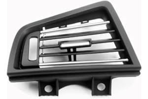 KAKULKOMEN LHD Front Row Wind Left Center Negro Salida de aire acondicionado Panel de rejilla con placa cromada para BMW 5 Serie F10 F18 (izquierda)