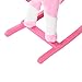 HOMCOM Children Child Kids Plush Rocking Horse with Sound Handle Grip Traditional Toy Fun Gift Brand New (Pink)