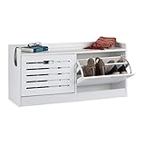 Elegante: mueble zapatero blanco para el recibidor; se acabaron los zapatos esparcidos por toda la casa