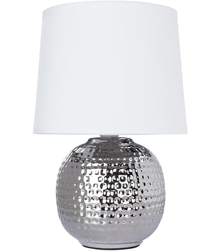 ILAB Lampada In Ceramica Siciliana A Forma Di Pigna – Colore Bianco, Attacco E27, 20 Cm
