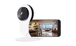 NETVUE IP Camera WiFi, Full HD Telecamera di Sorveglianza Senza fili con Allarme di Rilevazione di Movimento, Zoom 8X, Visione Notturna e Audio Bidirezionale, Videocamera Interno Compatibile con Alexa