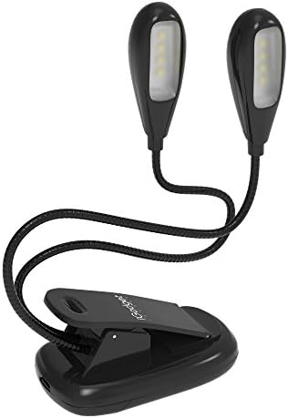 iGADGET 8 LED Micro USB [UPGRADED] 1200 mAh Rechargeable with Upto 16 hrs Battery Life Book Light for Reading in Bed book light led lights book light rechargeable -Black