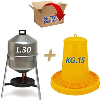 ABBEVERATOIO PER POLLI A SIFONE IN PLASTICA CON PIEDINI E TAPPO CON - Foto 3