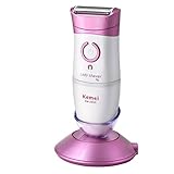 Esta máquina de afeitar de señora es recargable, la lámina del acero inoxidable quita incluso el pelo más corto, más fino de las piernas, de la cara, de las axilas, de la línea del bikiní y de otras áreas sensibles fácilmente.