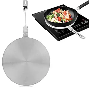 Induction Hob Heat Diffuser, Stainless Steel Heat Diffuser Converter Disk Distributing Diffuser Induction Plate for Gas/Electric Household Supply/Cooker Induction(20cm)(24cm)