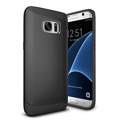 Snugg Funda Galaxy S7 Edge  Samsung Galaxy S7 Edge Case Slim Carcasa de Doble Capa  Infinity Series  Revestimiento con Protecci  n Anti-Golpes - Negro
