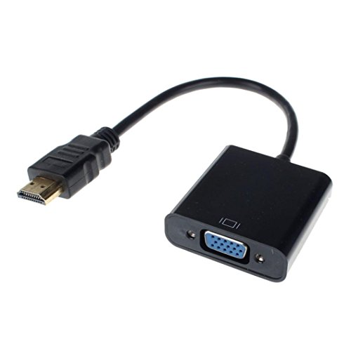 Switchali HDMI auf VGA Konverter Adapter mit Audio USB Kabel Stecker 1080P für PC (Schwarz) - 2