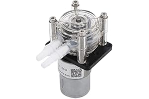 GOTOTOP Pompa di dosaggio peristaltico, DC 24 V, testa del tubo peristaltico fai da te per analisi chimica di laboratorio dell'acquario, 500 ML/min, trasparente, 24V, Classico