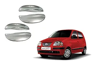 Auto Spare World ABS Plastic Door Handle Chrome Cover/Catch Cover for Hyundai Santro Xing 2005-2014- Silver (Set of 4 Pcs.)