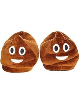 Winter Baumwolle Pantoffeln Plüsch Wärme Weiche Hausschuhe,Kuschelige Emoji Home Rutschfeste Slippers mit Cartoon...