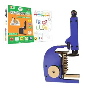 EQIQ Think Labs DIY Microscope with 100X Zoom for Kids Age 8 Years+| STEM Learning Fun Toys | Educational & Construction Based Activity Game for Boys and Girls | Science and Engineering