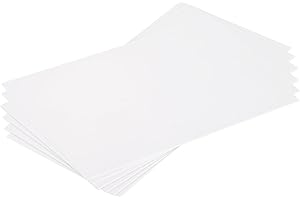 QUARKZMAN Plaque en Plastique ABS, 6 Pièces 0.5mm Épaisseur 18x10cm Feuilles de plastique Panneau pour Construction de Modèle, Bricolage Modèles, Artisanat, Présentation de Projet, Blanc