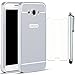 Produktbild Sunnycase Samsung Galaxy Grand Prime G530/G530H/G530FZ/G5308W/G5309W/G5306W 5.0” Popular Beliebt Detachable Luxus HARTE PC + Metall Aluminium Bumper Rahmen Case Frame Hybrid Schutz Hülle/Tasche/Schutzhülle + HD Super Klare Displayschutzfolie + Stylus Stift Touch Pen, Silber Silver