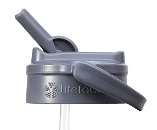 Lifefactory 260005 Flaschenaufsatz Straw Cap für Glasflaschen, 350 / 475 / 650 ml, kohlenstoff - 3