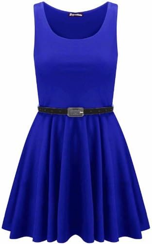 Swagg Fashions Women's Skater Dress Uk 8-10 Royal Blue