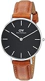 Daniel Wellington Damen Analog Quarz Uhr mit Leder Armband DW00100178