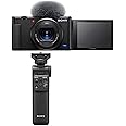 Sony Vlog camera ZV-1 | Digital Camera (Vari-angle Screen for Vlogging, 4K Video) ZV1BDI.EU - Black + Sony GP-VPT2BT Handgrip (for Selfies and Vlogging) Black (Renewed)