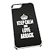 Produktbild Weiß Cover für iPhone 5/5S 0778 schwarz Keep Calm und Love Arrak