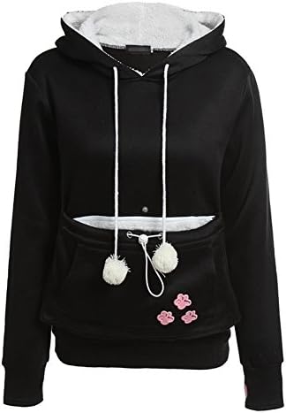 ShenLiNan Womens Kangaroo Pouch Carriers Pullover Hoodie Sweatshirt