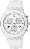 Swatch Damen Chronograph Quarz Uhr mit Silikon Armband SVCK1007